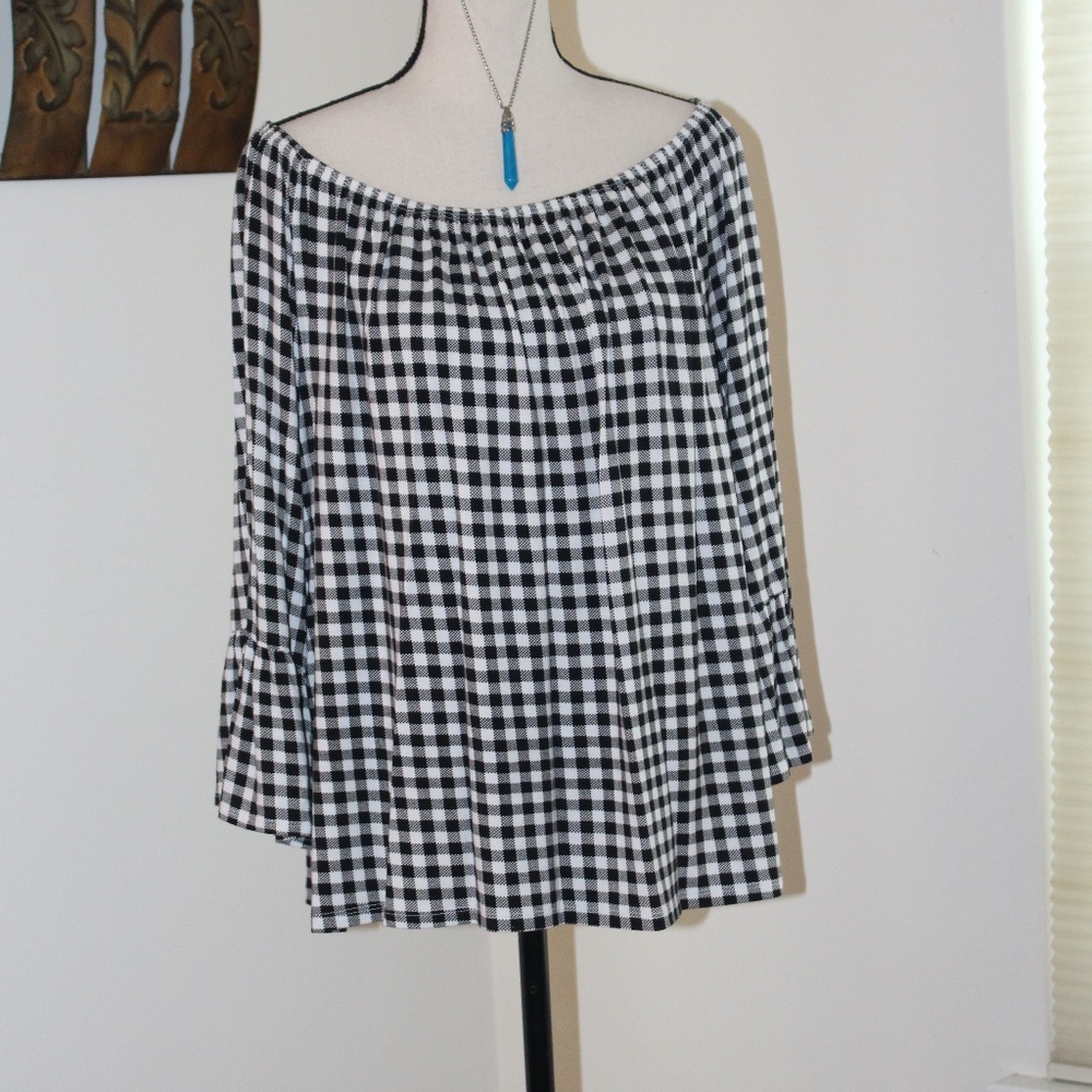 I Love Ronson,  Gingham print top